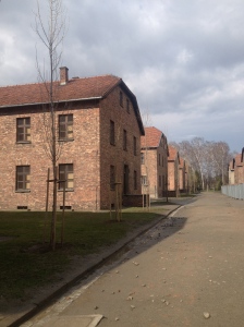 The buildings where the prisoners were kept. 