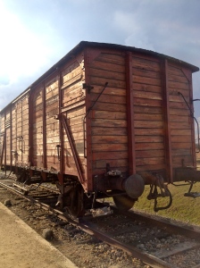 One of the train cars by which they transported prisoners into the camps. 